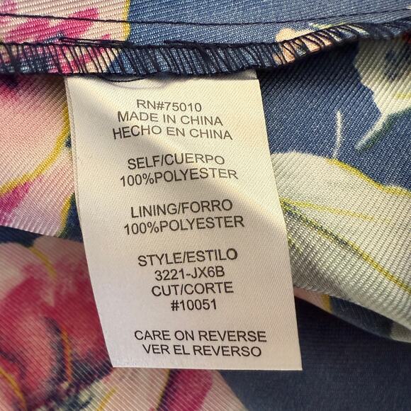 City Studio Maxi Skirt Juniors 1 Blue Floral Formal Evening Party Event Prom - Picture 11 of 12